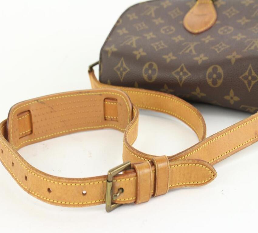 Brown Louis Vuitton Monogram Saint Cloud GM Crossbody Flap Bag 920lv37