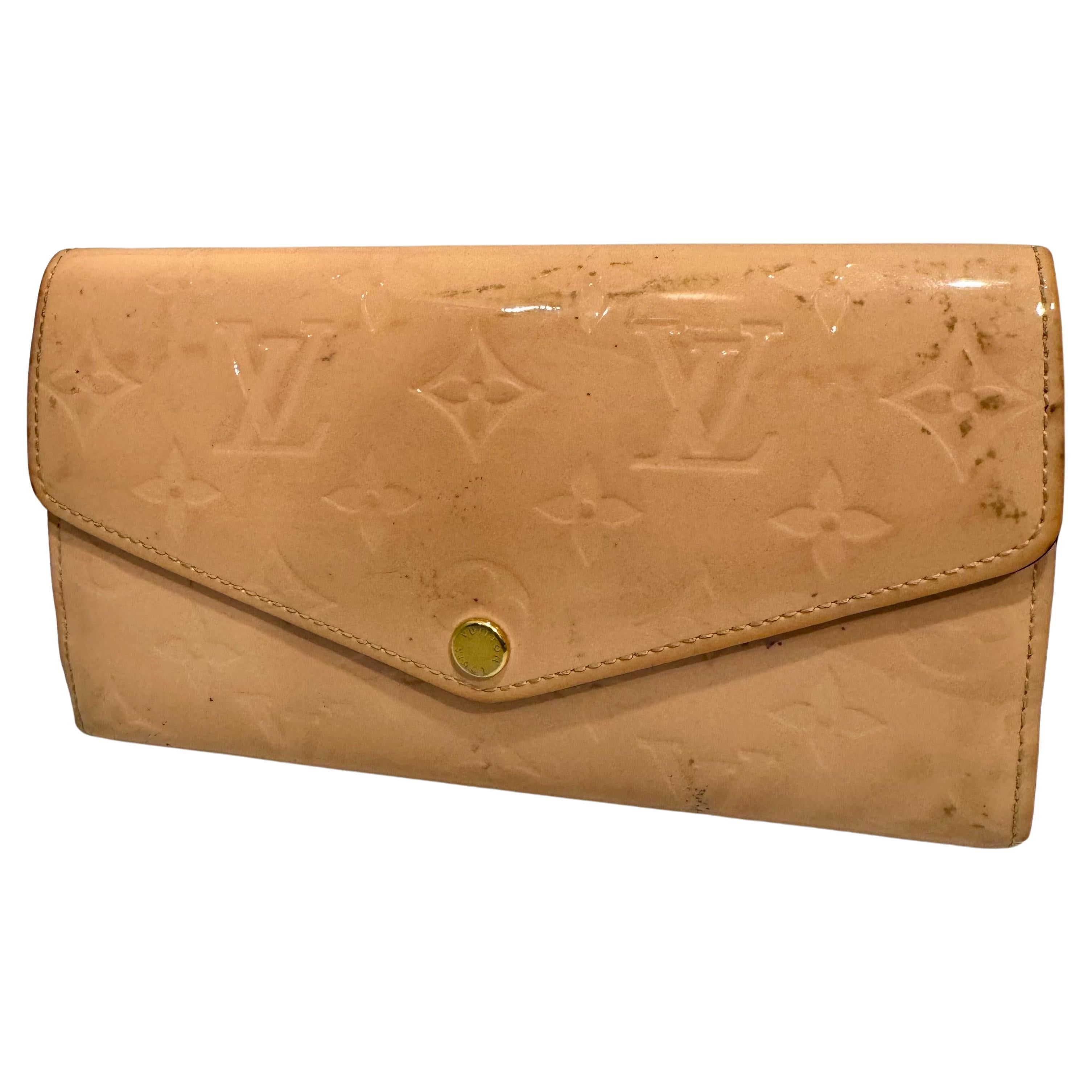 Louis Vuitton Monogram Sarah Vernis  Portefeuille Portofoyille  Rose Ballerine