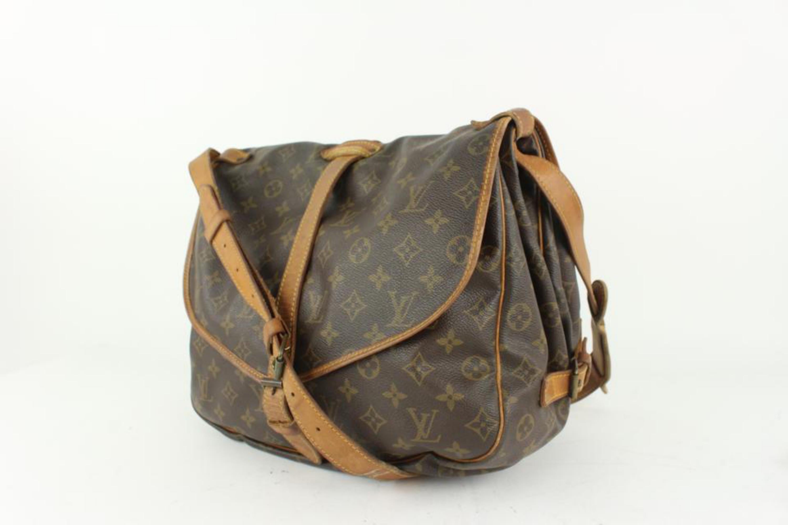 Louis Vuitton - Sac à bandoulière Saumur 35 avec monogramme, 1018lv7 en vente 7