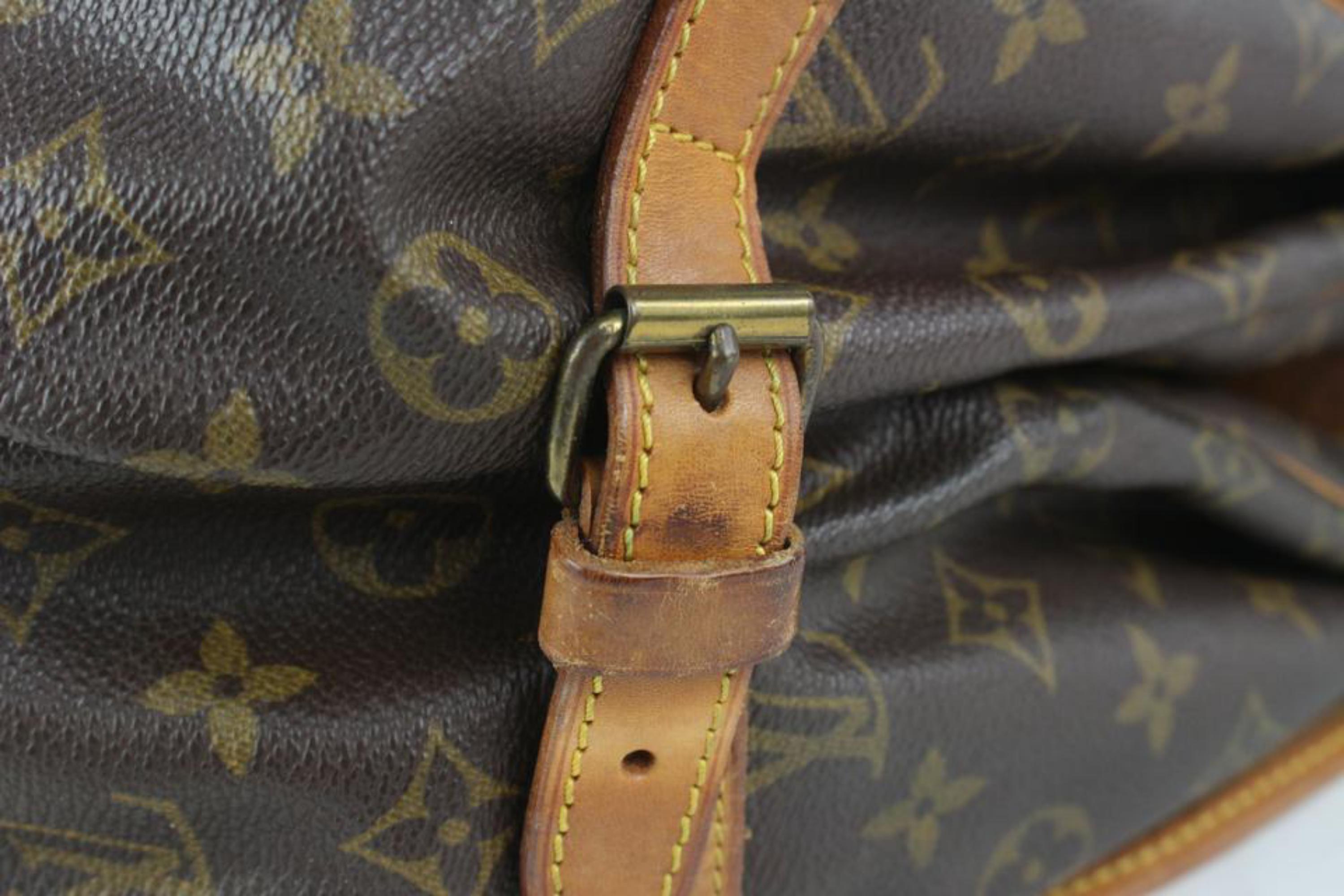 Brown Louis Vuitton Monogram Saumur 35 Crossbody Messenger Bag 1018lv7 For Sale