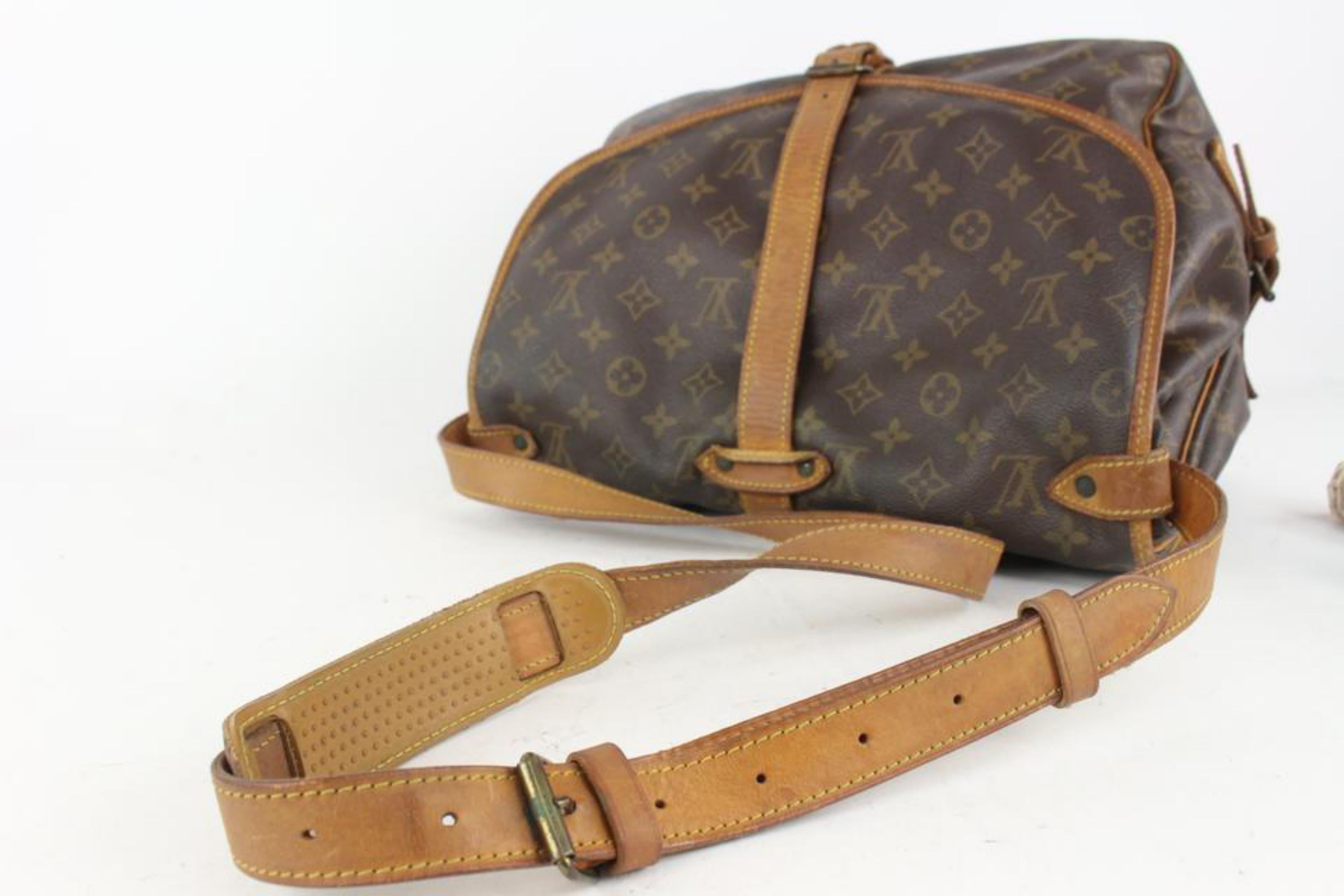 Louis Vuitton - Sac à bandoulière Saumur 35 avec monogramme, 1018lv7 en vente 4