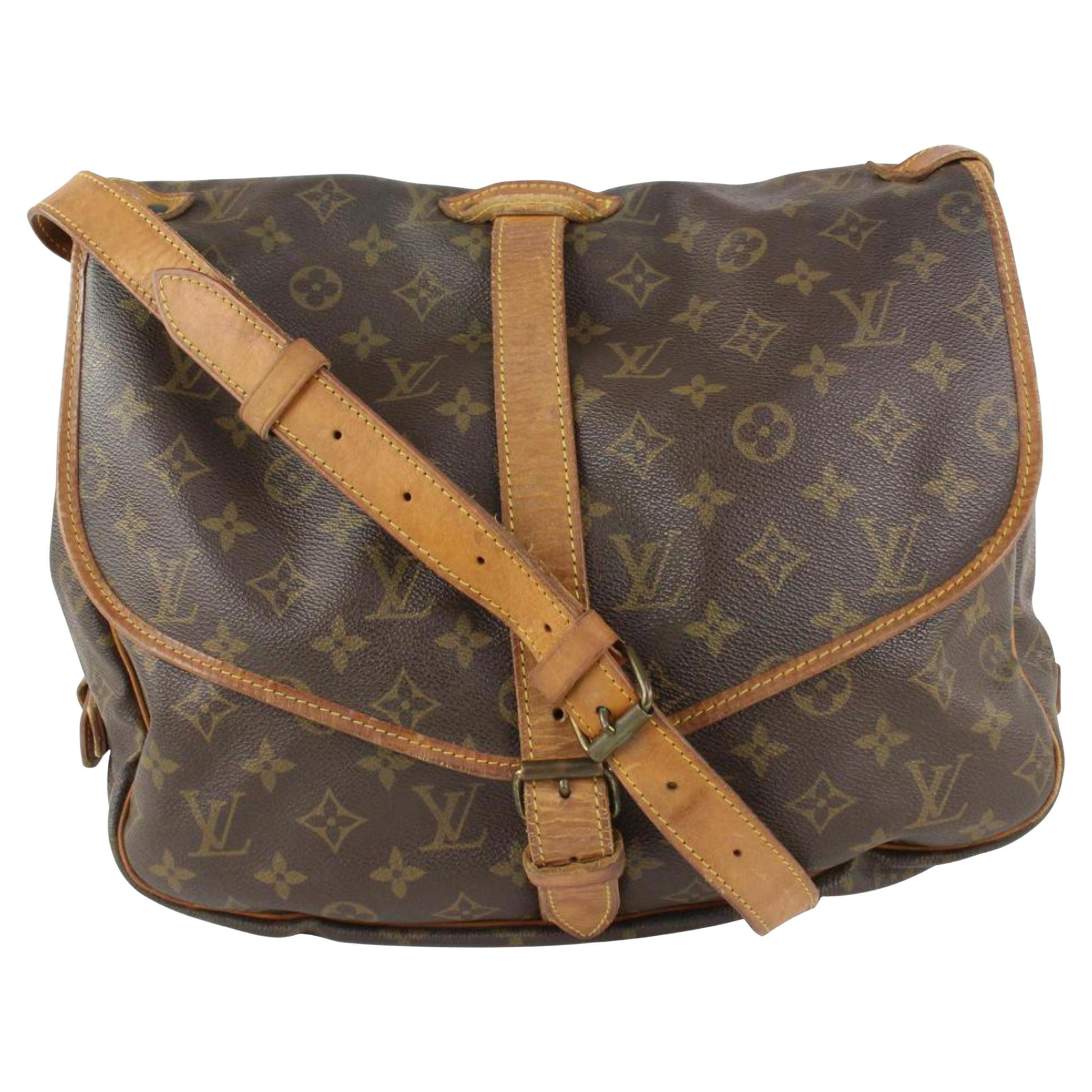 Louis Vuitton - Sac à bandoulière Saumur 35 avec monogramme, 1018lv7 en vente