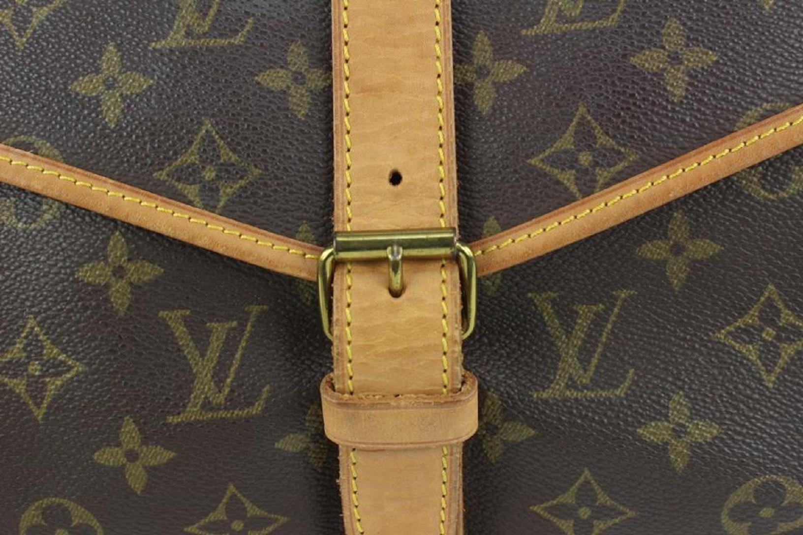 Brown Louis Vuitton Monogram Saumur 35 Crossbody Messenger Bag 910lv95