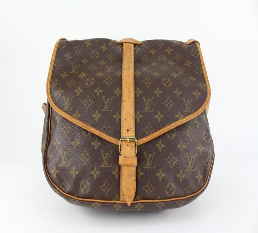 Louis Vuitton Monogram Saumur 35 Crossbody Messenger Bag 916lv100 In Good Condition In Dix hills, NY