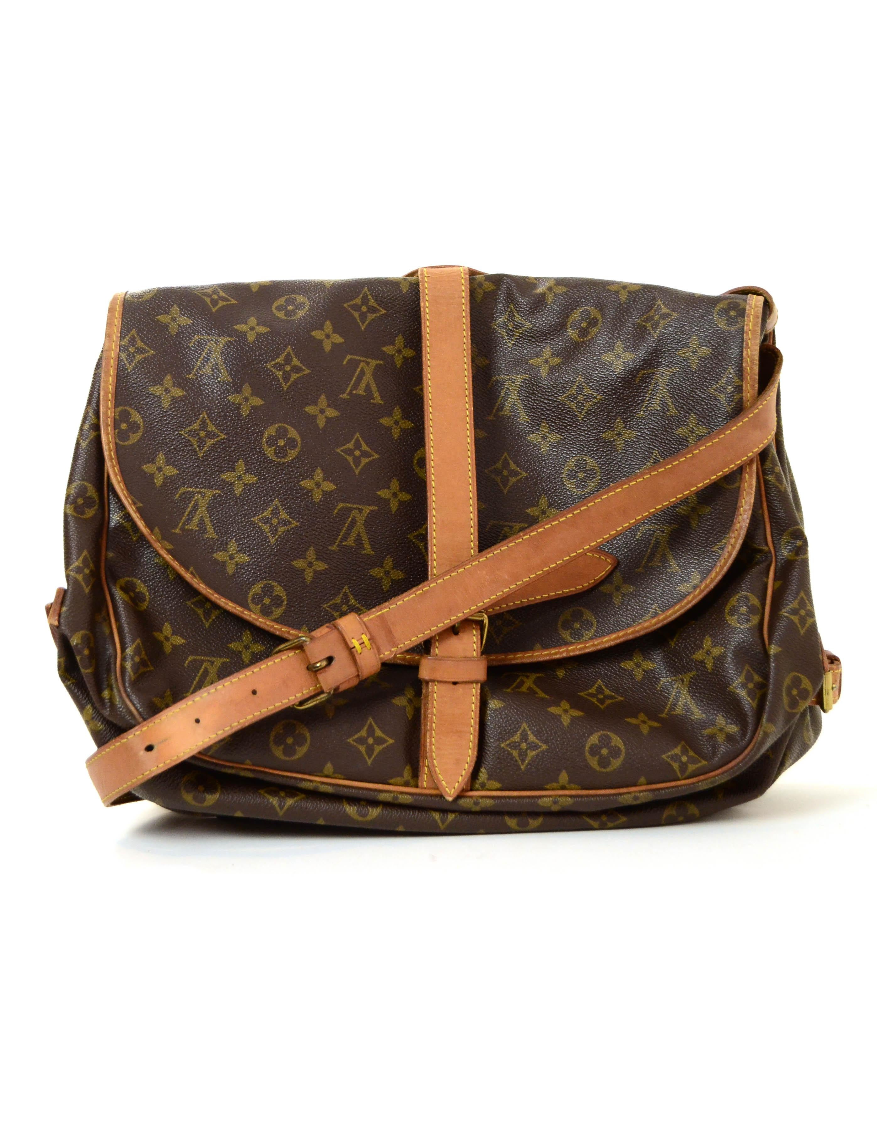 Louis Vuitton Monogram Saumur 35 Double Saddle Messenger Bag 1