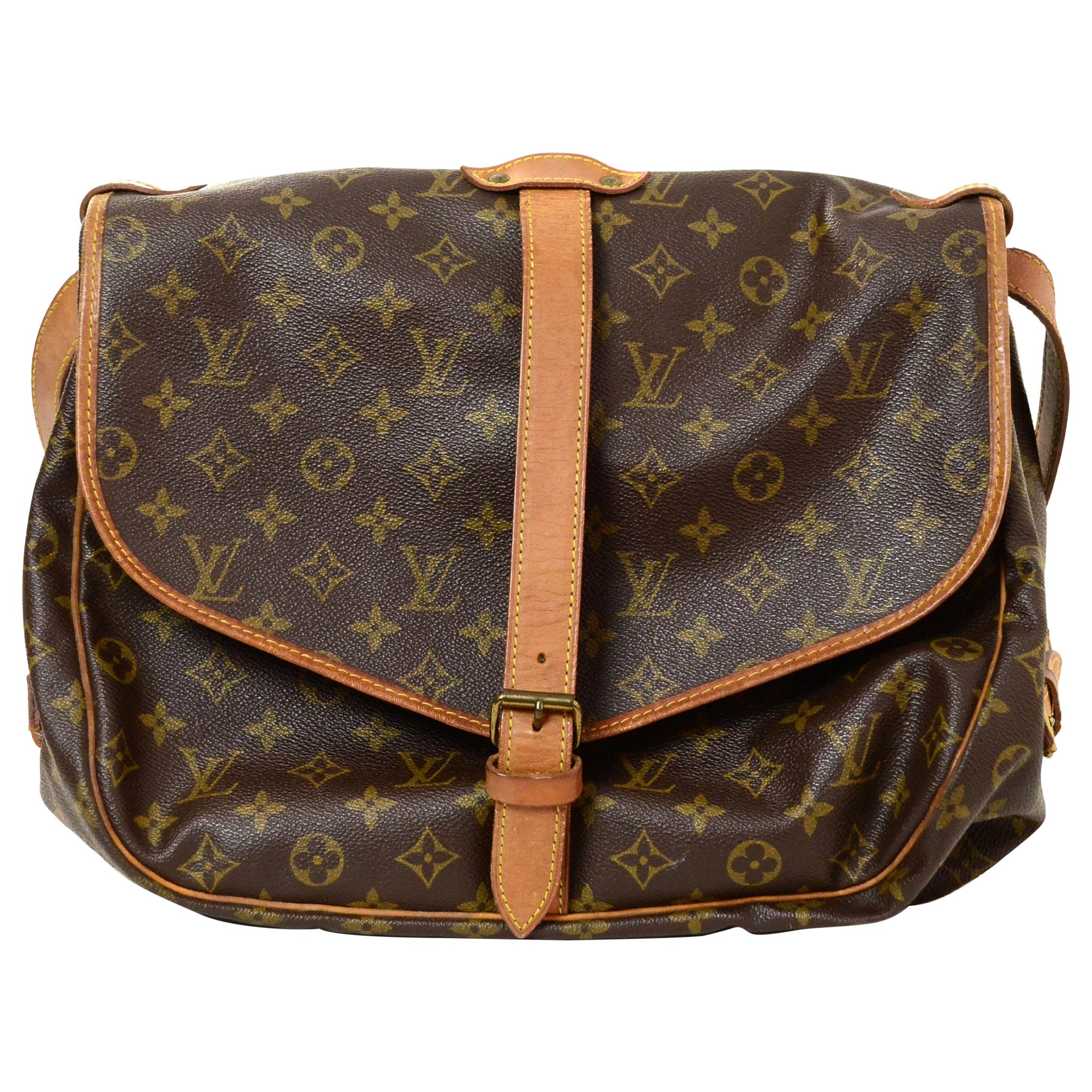 Louis Vuitton Monogram Saumur 35 Double Saddle Messenger Bag