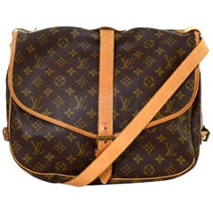 Louis Vuitton Monogram Saumur 35 Double Saddle Messenger Crossbody Bag