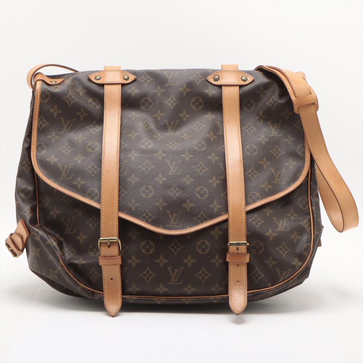 The Louis Vuitton Monogram Saumur 43 is a classic and practical messenger-style bag that embodies timeless elegance and functionality. Crafted from the brand’s iconic Monogram canvas, it features a durable design with natural leather trim and
