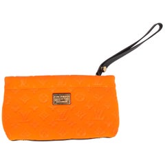 Louis Vuitton Monogram Scuba Clutch - orange