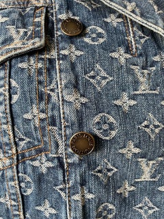 LOUIS VUITTON Monogram set jacket and skirt vintage famous