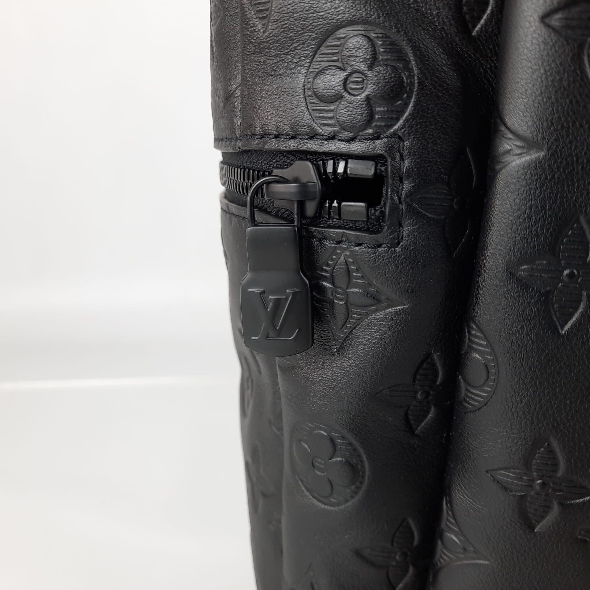 Black Louis Vuitton Monogram Shadow Calf Leather Discovery Backpack