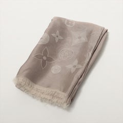 Louis Vuitton Monogram Shawl Viscose x Silk Greige