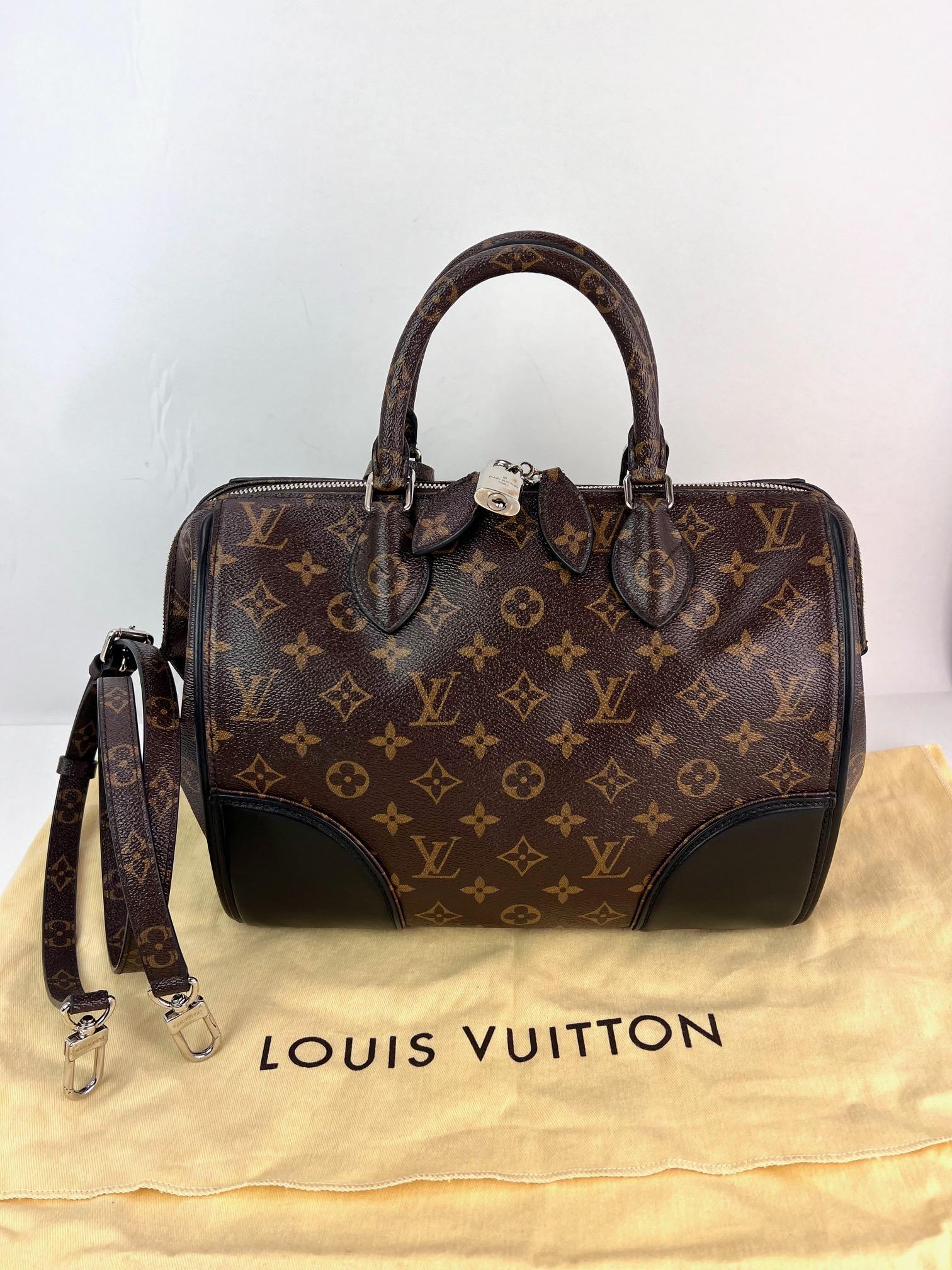 Louis Vuitton Monogram Shine Doc PM Black hand Crossbody Bag 6