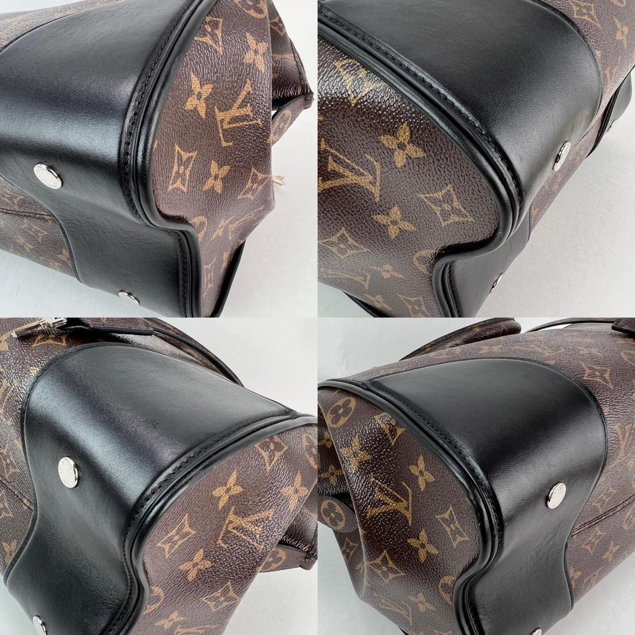 Louis Vuitton Monogram Shine Doc PM Black hand Crossbody Bag In Excellent Condition In Freehold, NJ