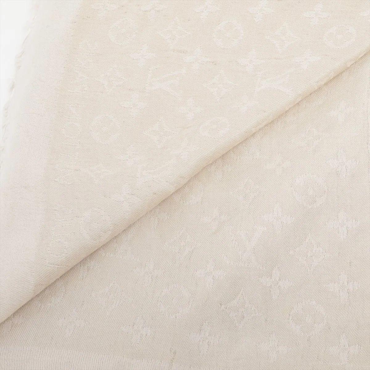 Louis Vuitton Monogram Shine Halstuch Weiß im Zustand „Gut“ im Angebot in Humacao, PR