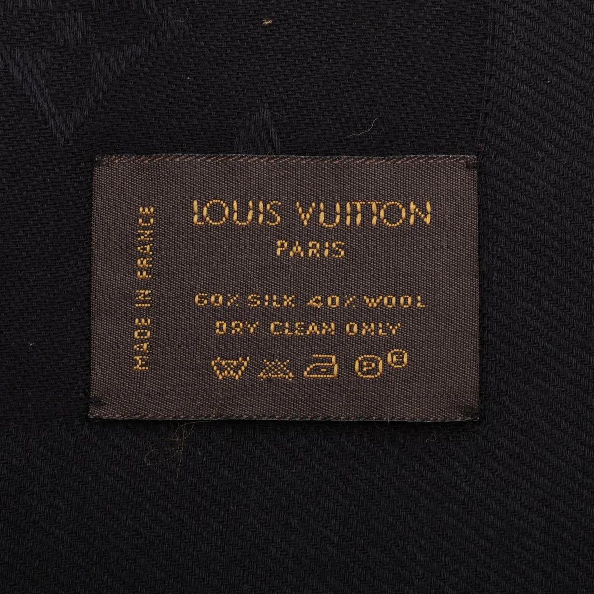 da uomo o donna Sciarpa in seta Monogram Louis Vuitton Nero