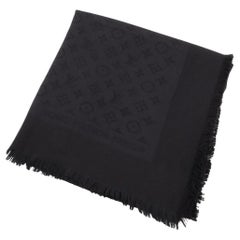 Louis Vuitton Monogram Silk Scarf Black