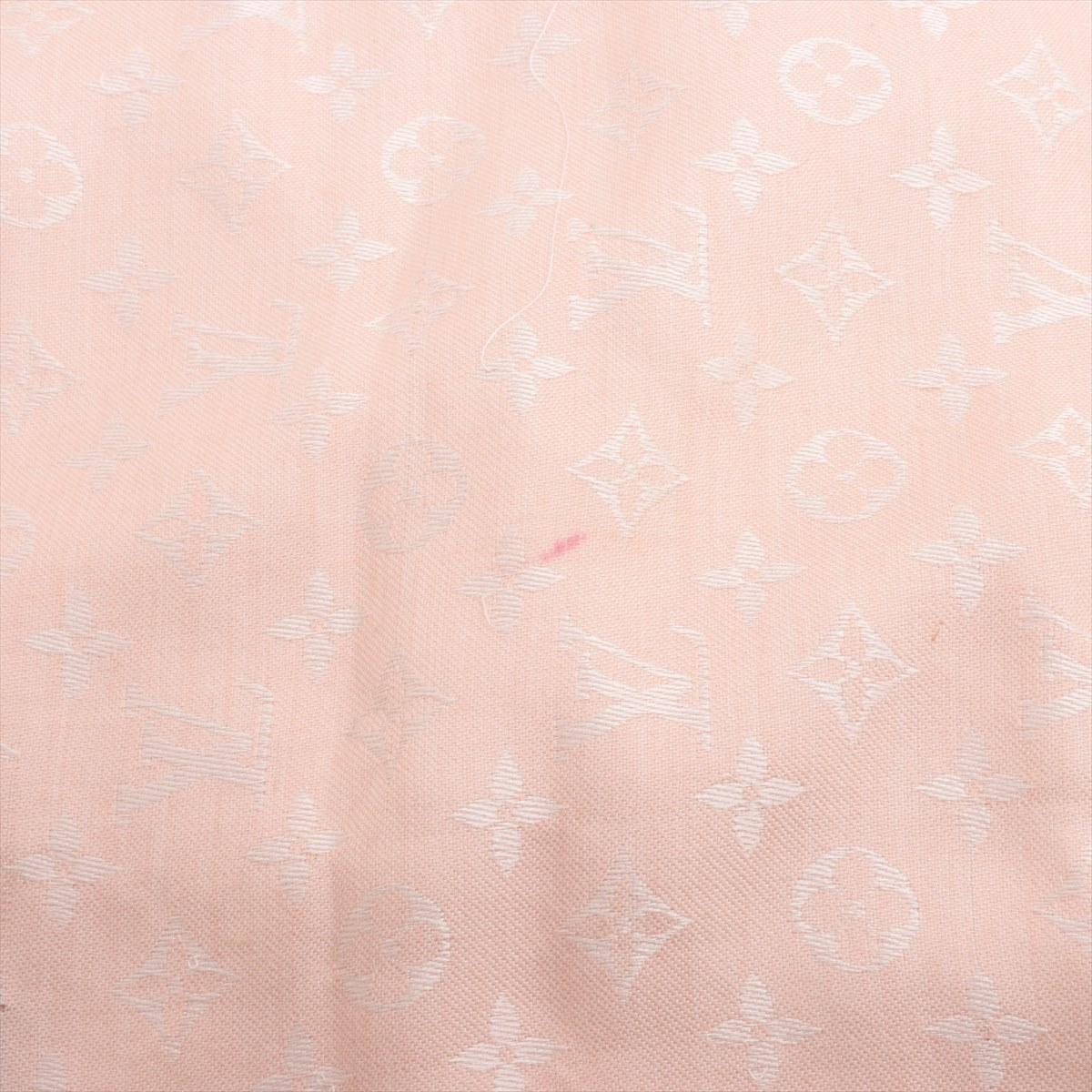 Women's Louis Vuitton Monogram Silk Shawl Pink For Sale