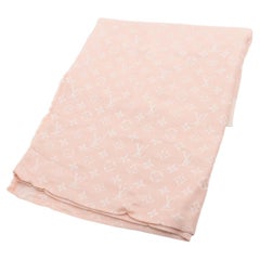Chal de seda con monograma Louis Vuitton Rosa