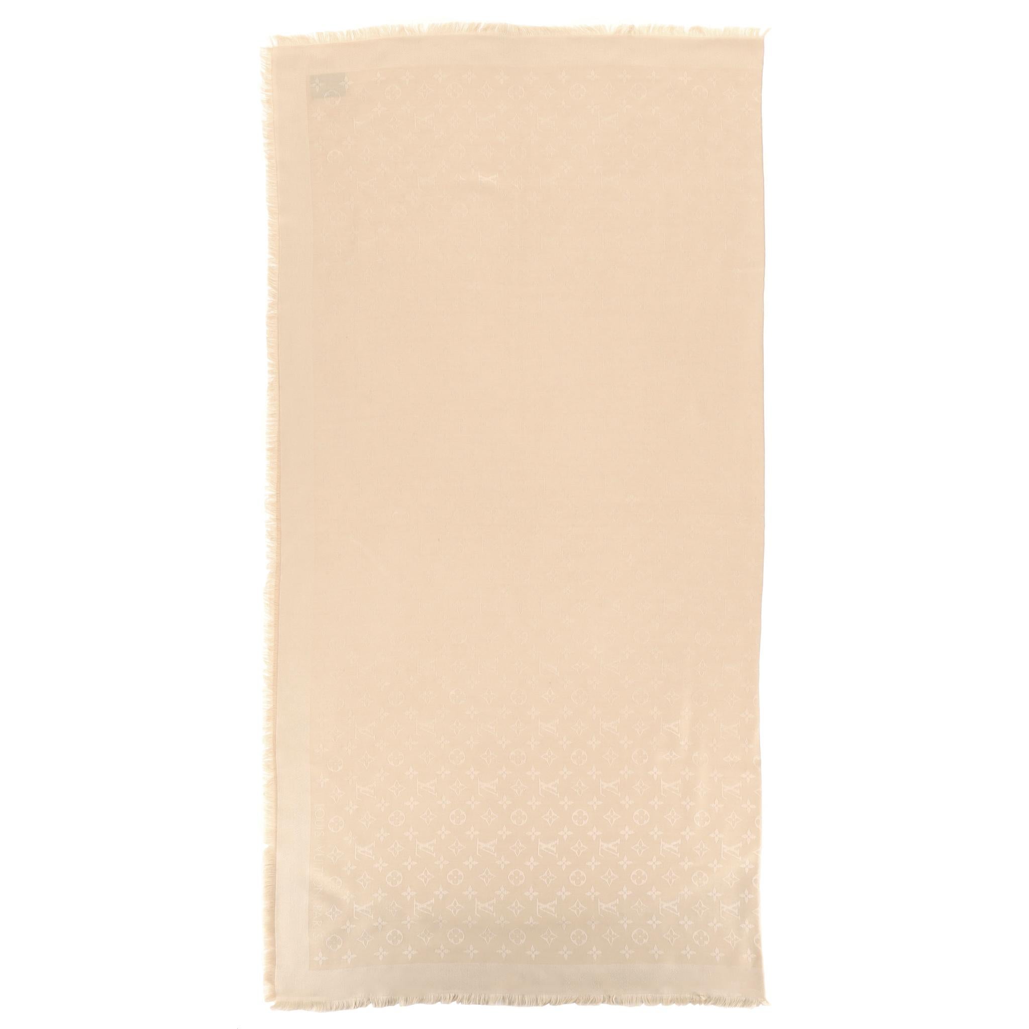 Scialle/Sciarpa in misto lana e seta Louis Vuitton Monogram in vendita 1