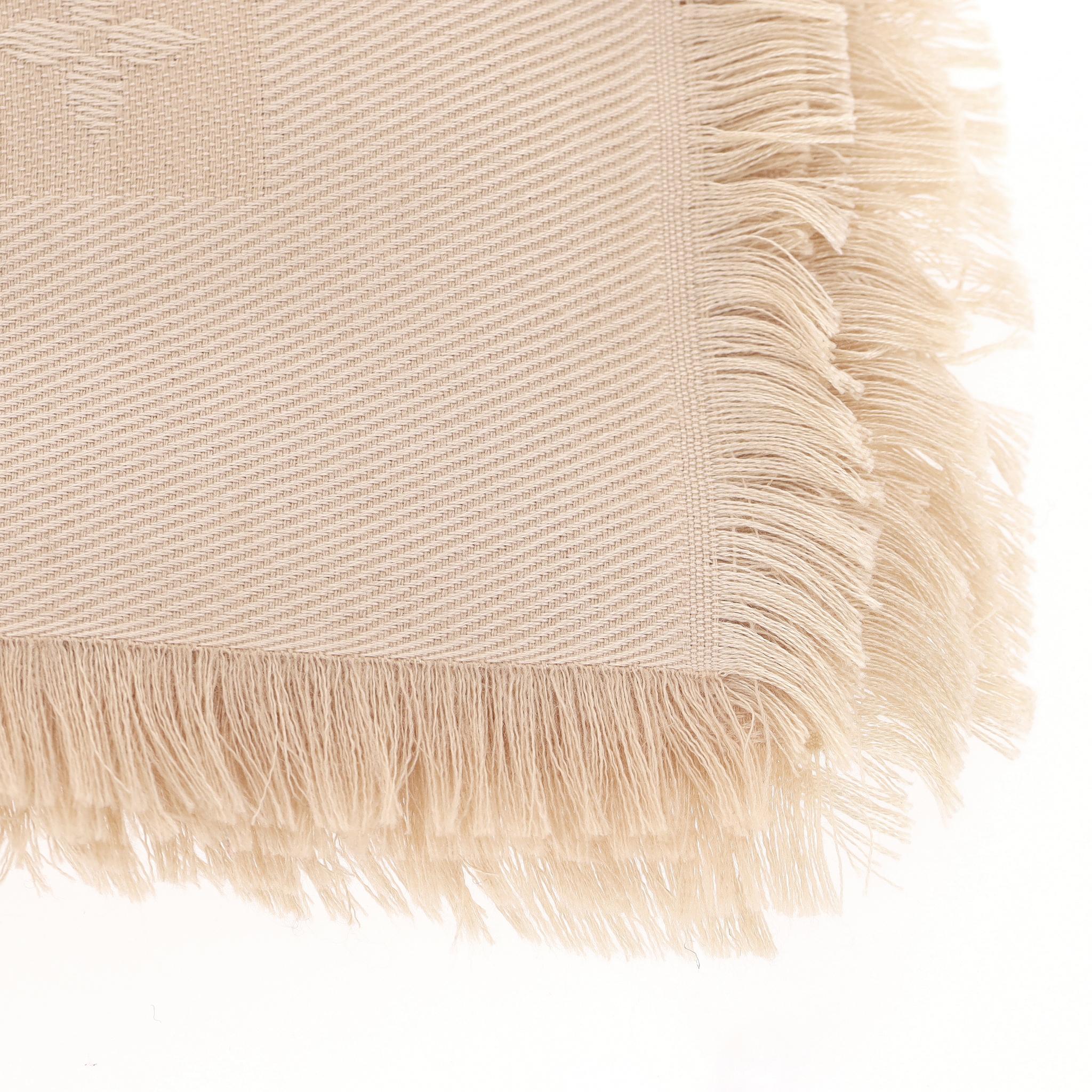 Scialle/Sciarpa in misto lana e seta Louis Vuitton Monogram in vendita 3