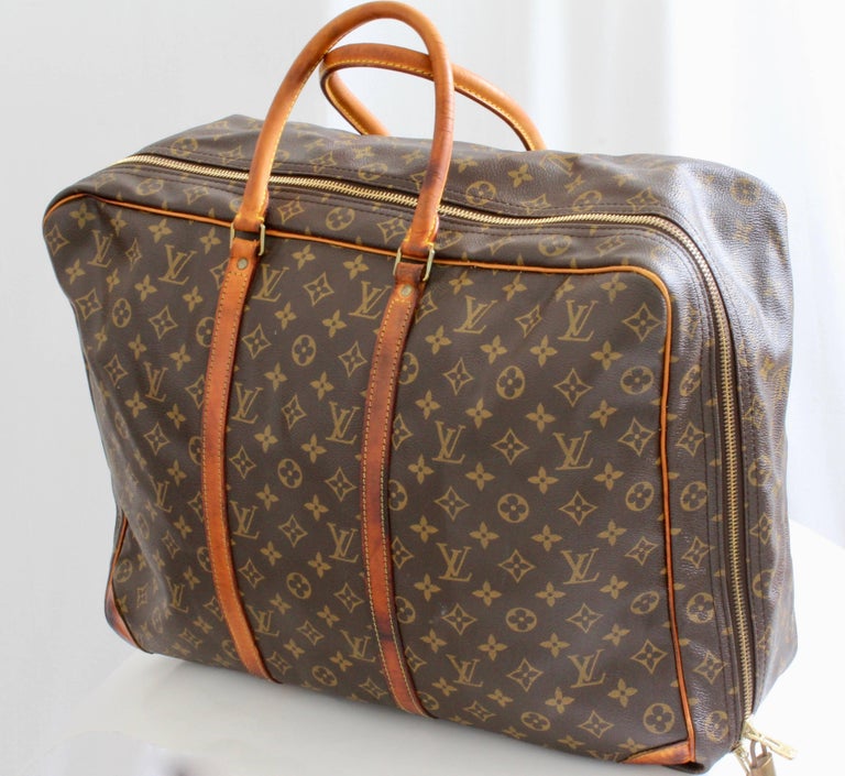 Louis Vuitton Monogram Sirius Suitcase 50cm Luggage Weekender Travel Bag 80s For Sale at 1stdibs