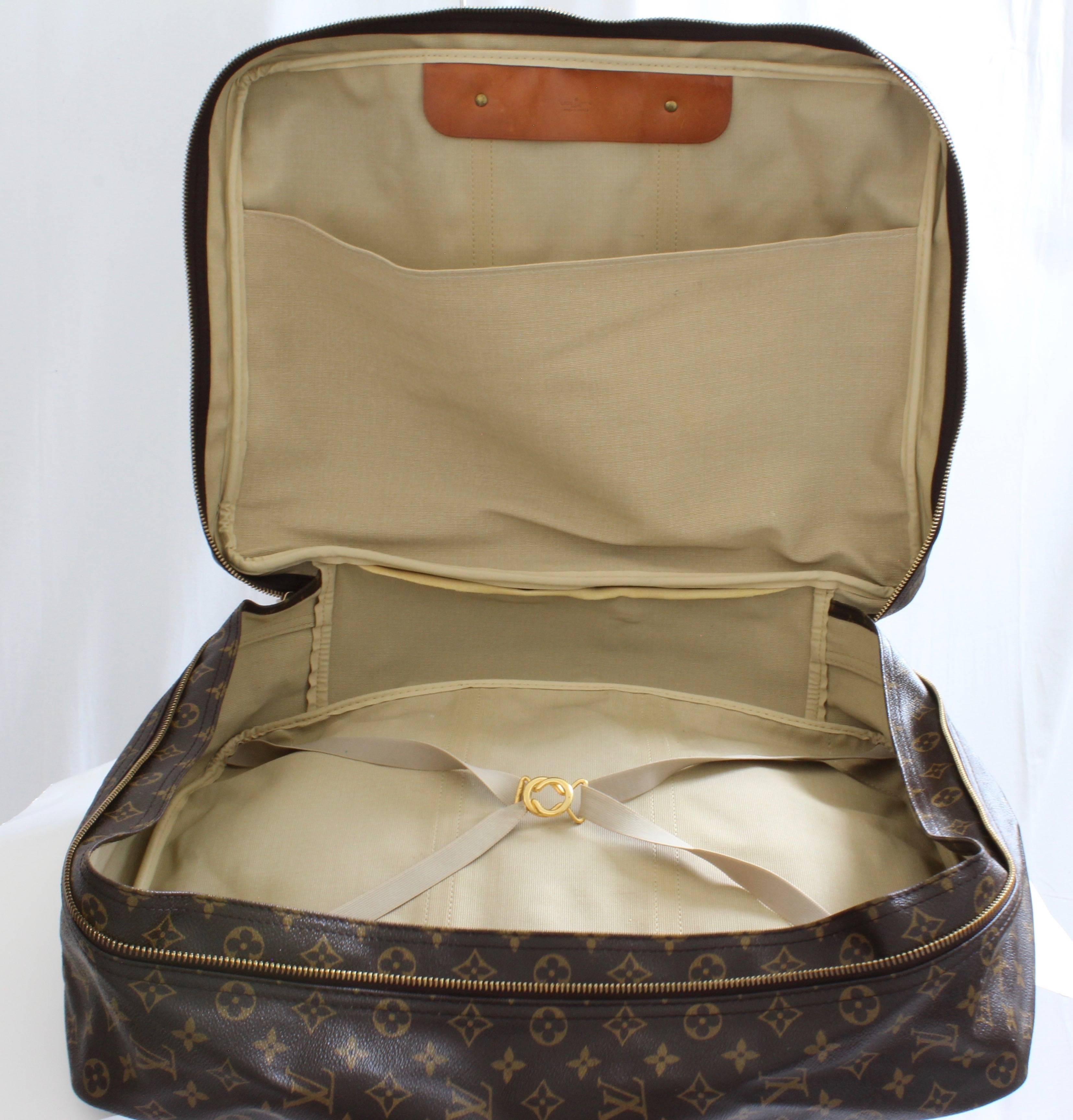 Women's or Men's Louis Vuitton Monogram Sirius Suitcase 50cm Luggage Weekender Travel Bag 80s 