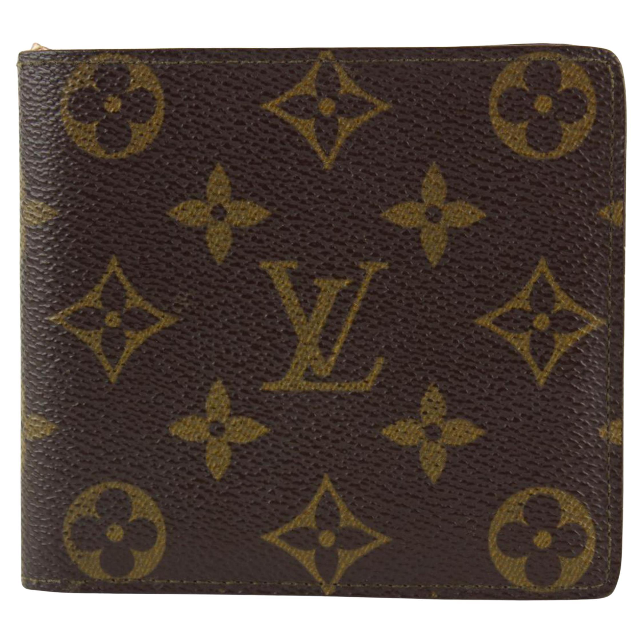 Louis Vuitton Monogram Slender Multiple Marco Florin Men
s Bifold Wallet 3L14