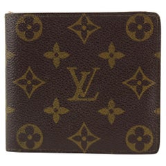 Used Louis Vuitton Monogram Slender Multiple Marco Florin Men's Bifold Wallet