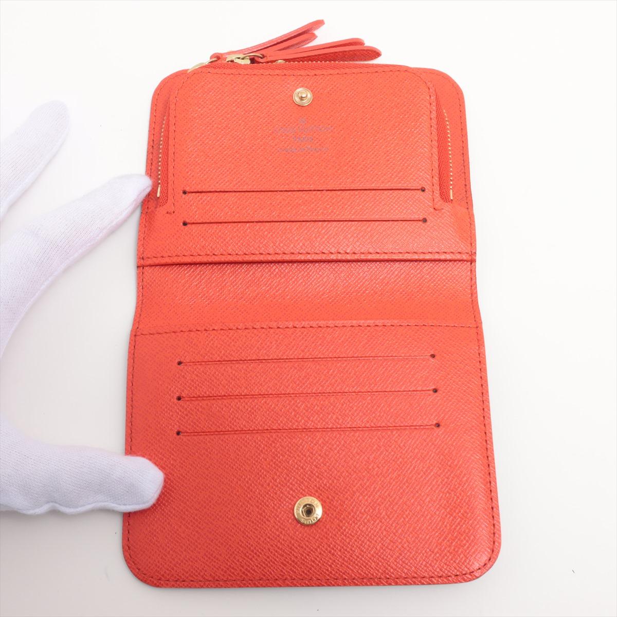 Women's Louis Vuitton Monogram Small Bi-fold Wallet Orange For Sale