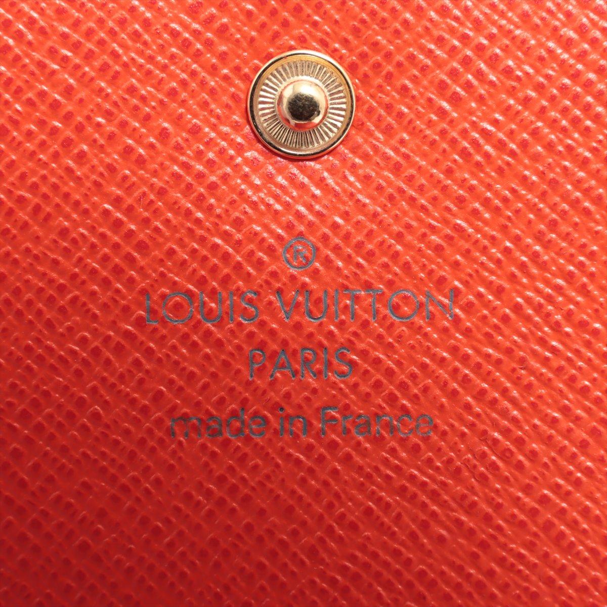 Louis Vuitton Monogram Small Bi-fold Wallet Orange For Sale 2