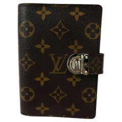 Louis Vuitton Grey Monogram Mini Lin Small Ring Agenda PM Diary Cover  340lvs519 For Sale at 1stDibs