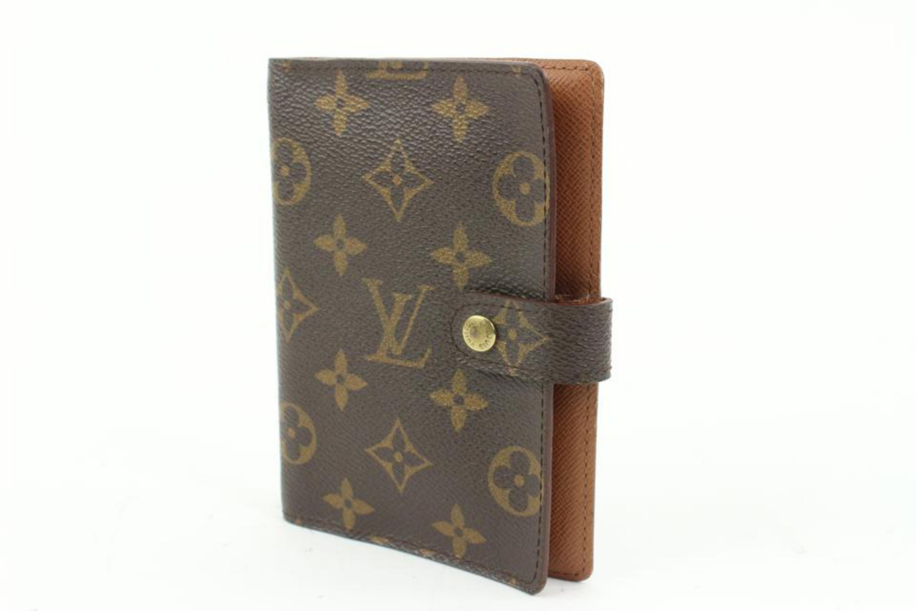 Louis Vuitton Brown Agenda PM Notebook Cover Dark brown Cloth ref