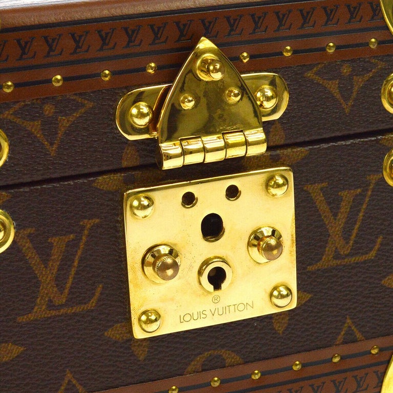 Louis Vuitton Monogram Men's Women's Jewelry Watch Vanity Travel Trunk Case  at 1stDibs