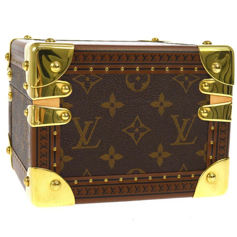 Louis Vuitton Monogram Small Travel Men&#39;s Women&#39;s Jewelry Watch Case Trunk Bag For Sale at 1stdibs