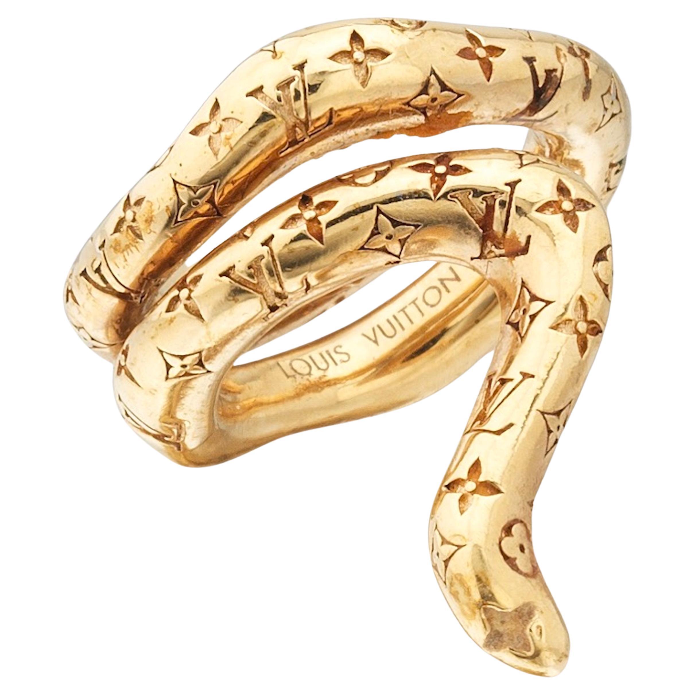 Louis Vuitton Monogram Yellow Gold Cocktail Band Ring