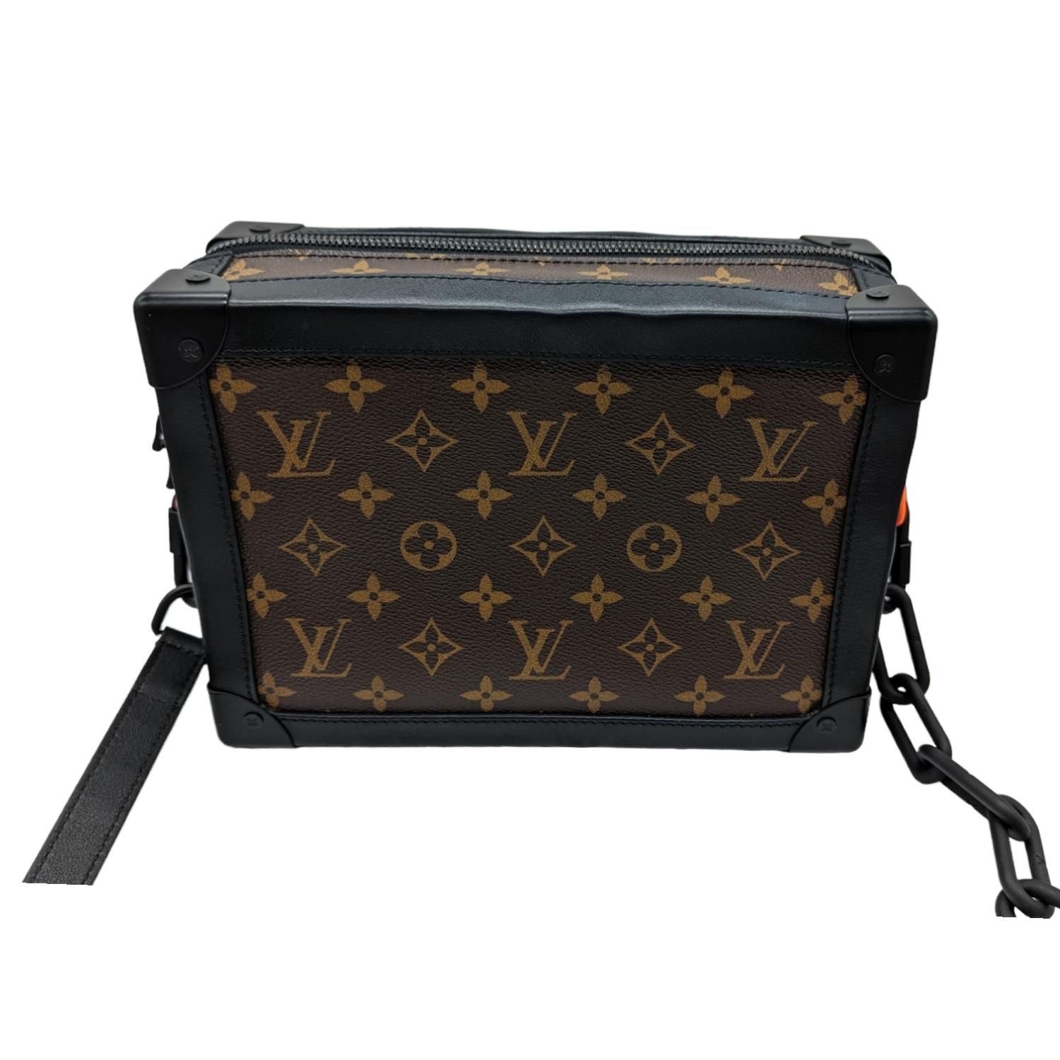 From the Spring/Summer 2019, this Louis Vuitton Monogram Canvas Solar Ray Soft Trunk Bag is the perfect solution for carrying your essentials in style. It features orange resin strap bases and detachable leather strap. You won't want to leave home