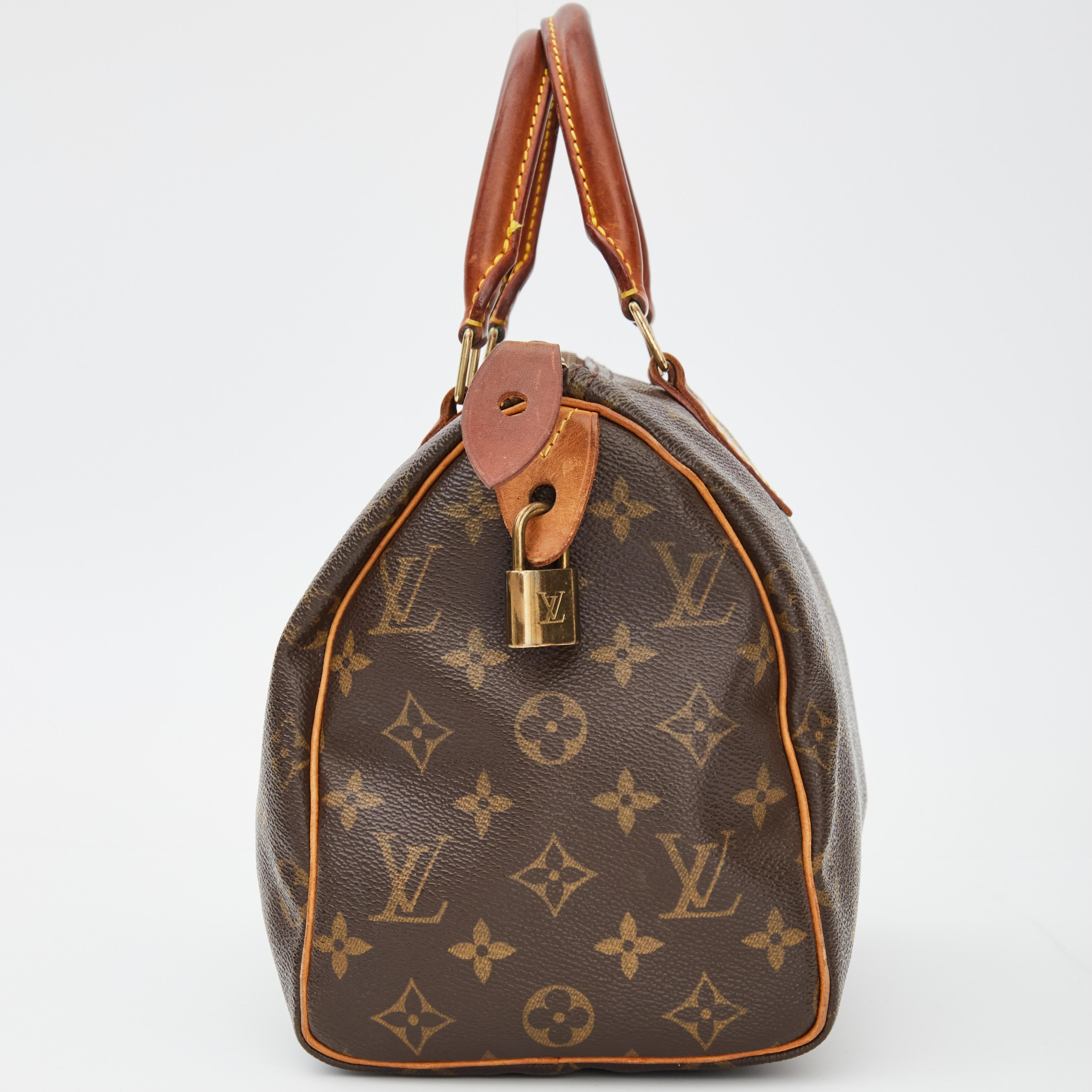 Louis Vuitton Monogramm Speedy 25 (2001) (Braun)