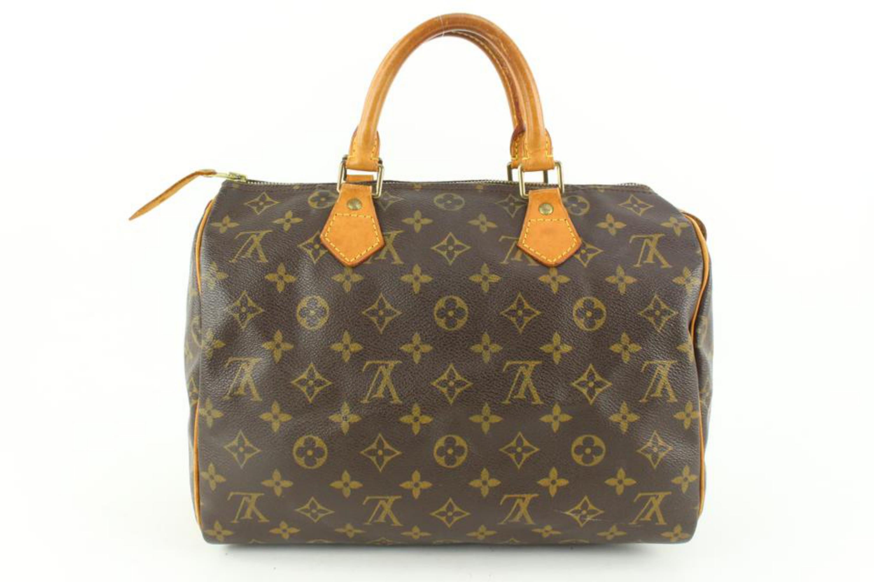 Brown Louis Vuitton Monogram Speedy 30 Boston Bag 14lv15