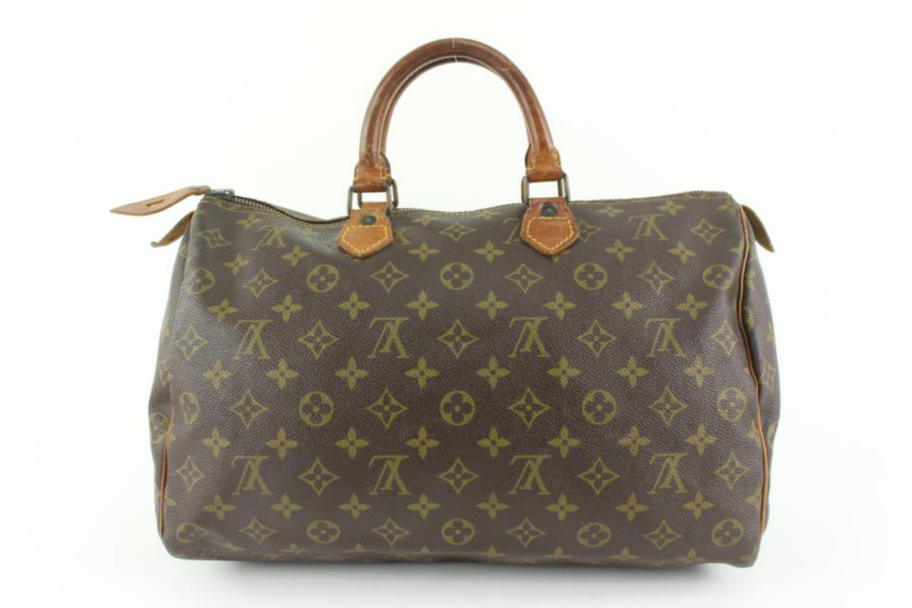Louis Vuitton Monogram Speedy 35 Boston Bag 1230lv1 For Sale 1