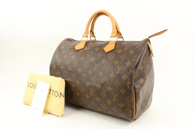 Brown Louis Vuitton Monogram Speedy 35 Boston Bag