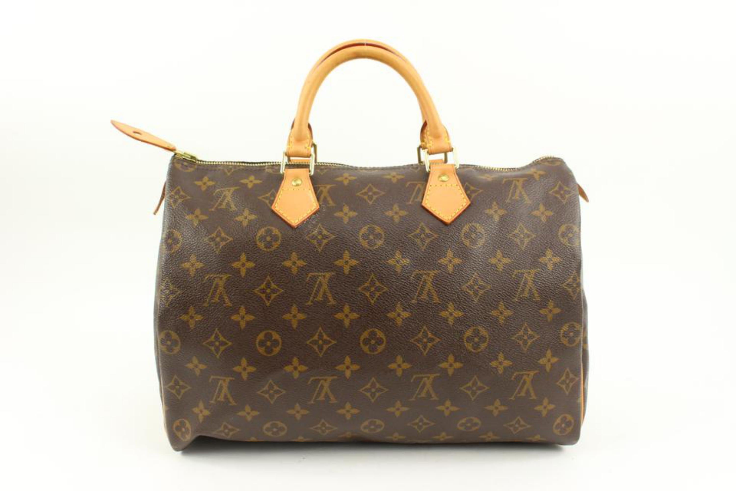 Louis Vuitton Monogram Speedy 35 Boston Bag MM 32lv223s In Good Condition For Sale In Dix hills, NY
