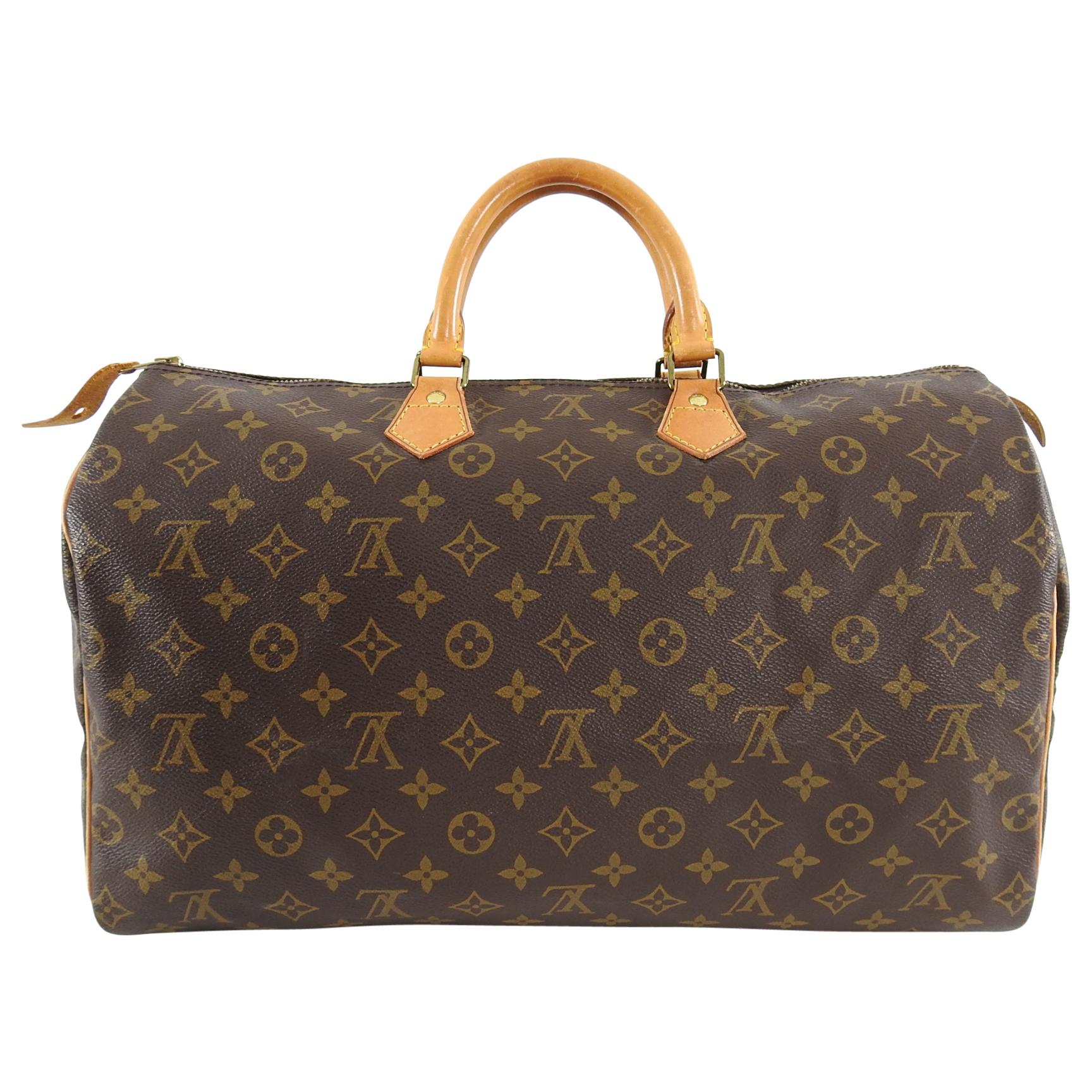 Women's or Men's Louis Vuitton Monogram Speedy 40 Bag For Sale