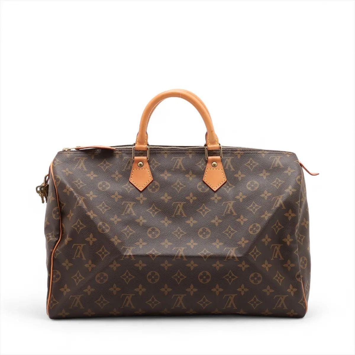 Monogrammierter Speedy 40 von Louis Vuitton (Schwarz) im Angebot