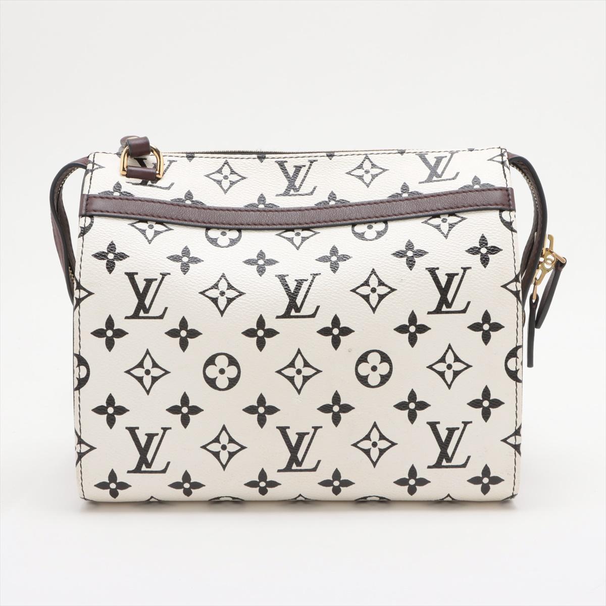 Beige Louis Vuitton Monogram Speedy Amazon White x Brown