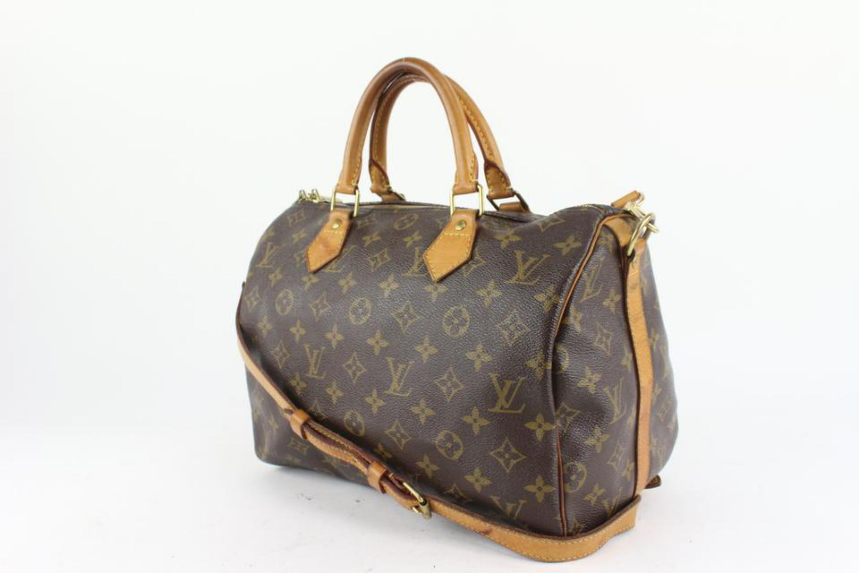 Louis Vuitton Monogram Speedy Bandouliere 30 Boston with Strap 1110lv12
Date Code/Serial Number: SP4122
Made In: France
Measurements: Length:  11.75
