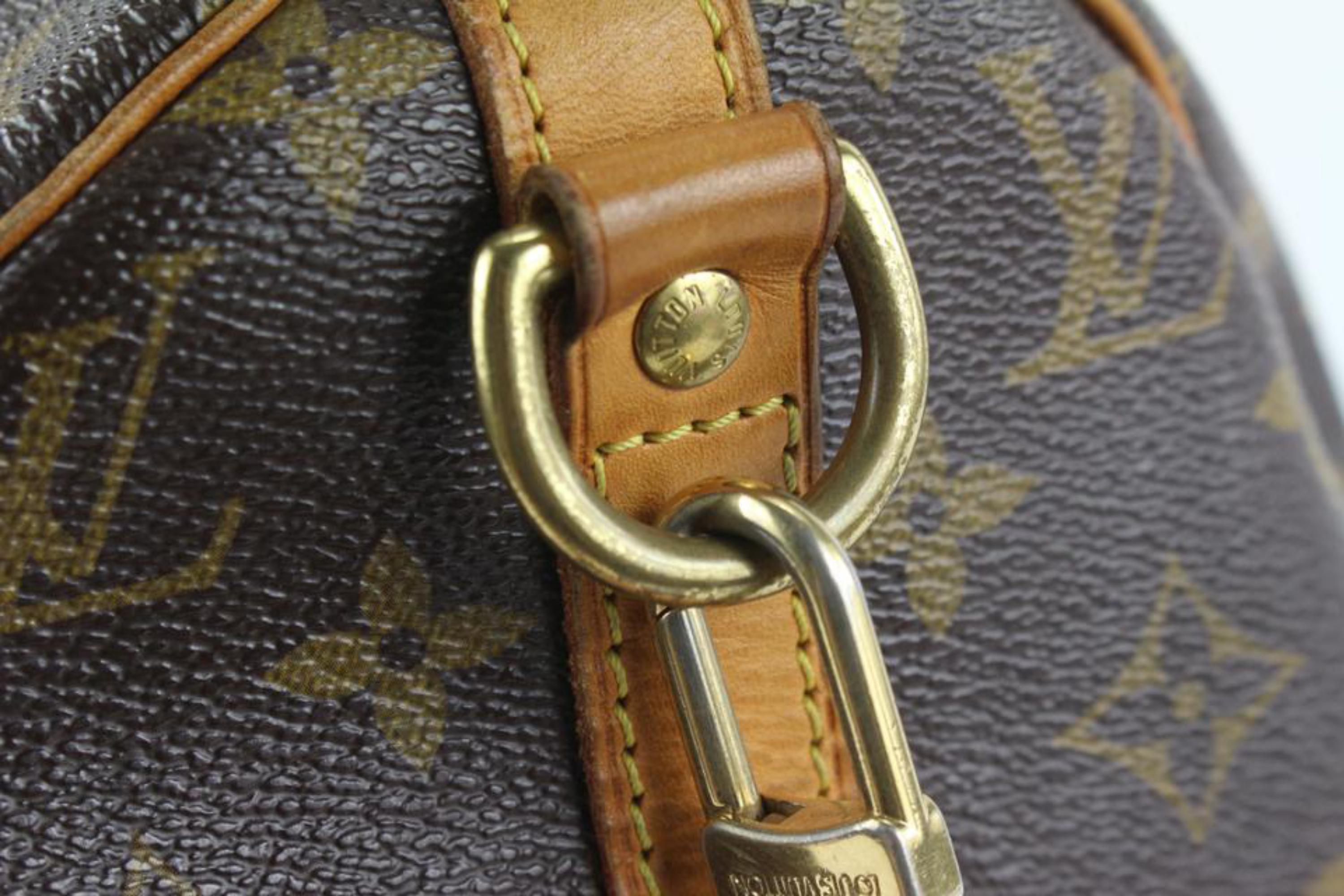 Louis Vuitton - Bandoulière Speedy 30 Boston avec sangle 1110lv12 avec monogramme en vente 3