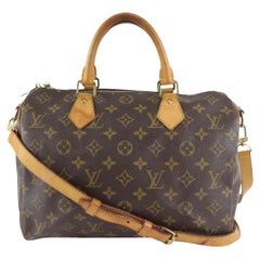 Monogrammierte Speedy Bandouliere 30 Boston mit Riemen 1110lv12 von Louis Vuitton