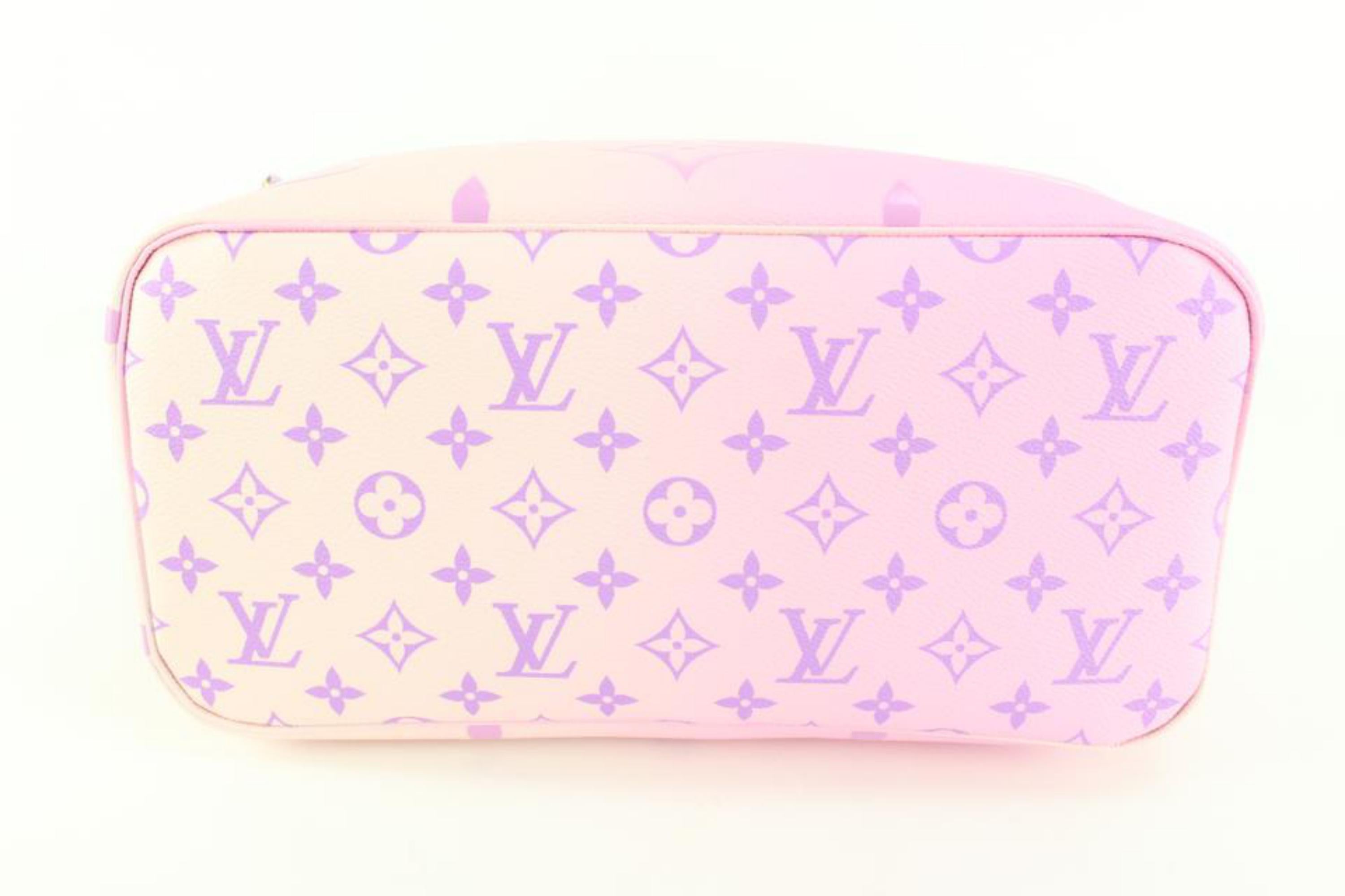 Louis Vuitton Monogramm Spring In The City Sonnenaufgang Pastell Neverfull MM 19lk517s im Zustand „Neu“ in Dix hills, NY