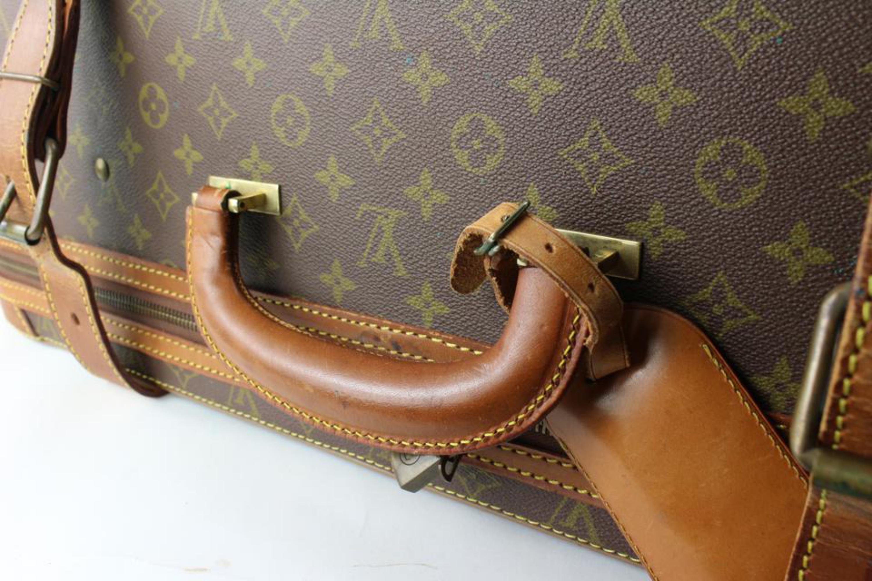 Louis Vuitton Malle de voyage monogrammée Startos Hard Trunk Luggager Suitcase Steamer 2lk711s État moyen - En vente à Dix hills, NY